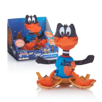 Image of WOW! STUFF Drop &#039;n Daffy Duck Space Jam: A New Legacy Basketball Pop up Plush Official Film Collectables, Toys and Gifts for Boys Girls, Aged 5