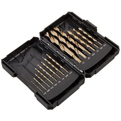 Image of Amazon Brand Denali 14 Piece Pilot Point Drill Bit Set with Carry Case, 180 x 114 46 mm