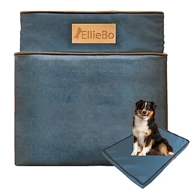 Image of Ellie Bo XL 42 inch Memory Foam Dog Bed Cover Green Waterproof