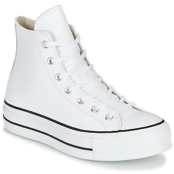 Image of Converse Chuck Taylor ALL STAR LIFT Clean Hightop trainers, Women&#039;s, Size: 5, White/black Leather