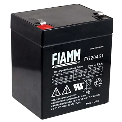 Image of Fiamm FG20451 Lead Acid Battery 12 V 4.5 Ah 4.8 mm USV 20451 AGM Faston
