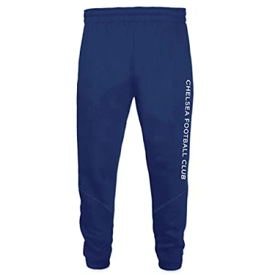 Image of Chelsea FC Official Gift Boys Fleece Joggers Jog Pants Blue 8 9 Years