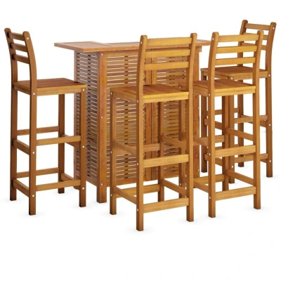 Image of vidaXL 5 Piece Garden Bar Set Solid Wood Acacia