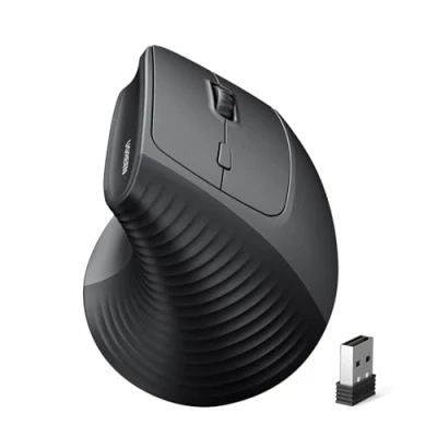 Image of UGREEN 2.4G &amp; Bluetooth Mouse Wireless Vertical Ergonomic for Windows/Mac OS etc., 1000/1600/2000/4000 DPI, 6 Buttons (2.4G+BT 5.0)