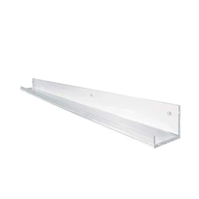 Image of SIGEL GA110 Picture Ledge Shelf for Decorative Objects, 1 m, clear, acrylic