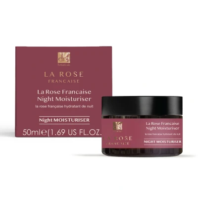 Image of Dr Botanicals La Rose Française Anti Ageing Night Moisturiser 50ml Reduces Appearance of Fine Lines and Wrinkles Soothes Hydrates the skin