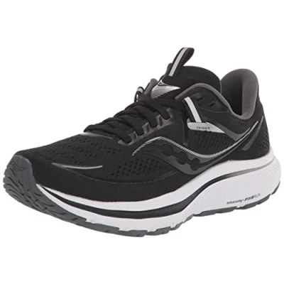 Image of Saucony Women&#039;s Omni 21 Running Shoe, Black/White, 5.5 UK
