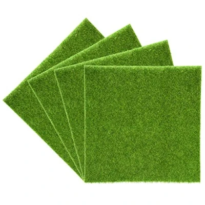 Image of Synthetic Grass in Artificial Turf Micro Landscape Home Decoration Ornament 2Pz 30*30cm