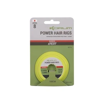 Image of Korum Power Hair Rigs 12lb/0.30mm Size 8 1m (6 pieces) Coarse rig
