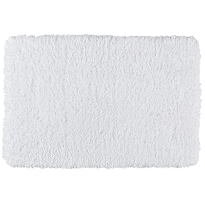 Image of WENKO 23074100 Belize Bath Rug, White, Polyester, 70 x 120 3 cm