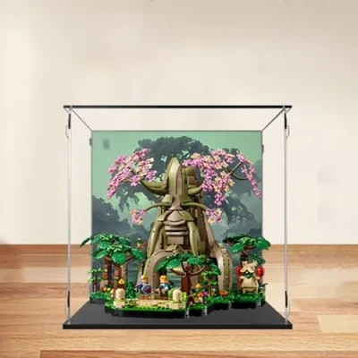 Image of Acrylic Display Case for Lego 77092 Deku Tree，Dustproof Box, Storage Transparent Box Compatible with 77092（Only Case, No Model (Painted)