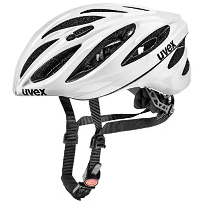 Image of uvex Boss Race Secure Performance Bike Helmet for Men &amp; Women Individual Fit Optimized Ventilation White 52 56 cm