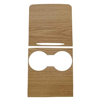 Image of Car Central Control Panel Stickers Compatible for Tesla Model 3 2021/Tesla Y Three, Auto Center Console Wood Frame Trim Cover Decal Interior Fittings Accessories