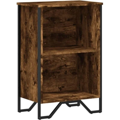 Image of vidaXL Bookcase Smoked Oak 50x31x74.5 cm Engineered Wood