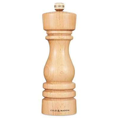 Image of Cole &amp; Mason London 18cm Natural Beech Pepper Mill