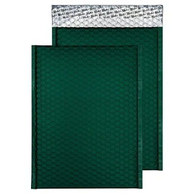 Image of Blake Purely Packaging C4 324 x 230 mm Matt Metallic Padded Bubble Envelopes Peel and Seal (MTBRG324) British Racing Green Pack of 100