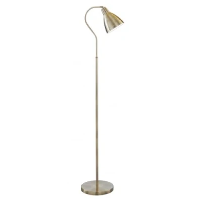 Image of Adjustable Floor 1 Light Lamp Antique Brass, E27