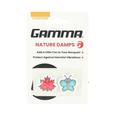 Image of GAMMA Nature Tennis Dampener Maple Leaf &amp; Butterfly 2 Pack