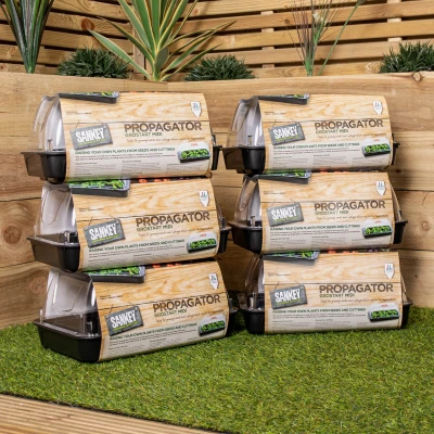 Image of 6 x 38cm Unheated Seed Starter Tray Grostart Midi Propagator Indoor Seedling Planter