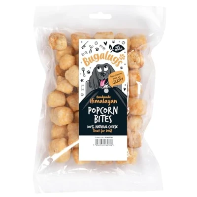 Image of Bugalugs Himalayan Popcorn Bites Yak Chews for Dogs are 100% Natural Dog Treats &amp; Puppy Style Chew a Long Lasting Healthy Treat