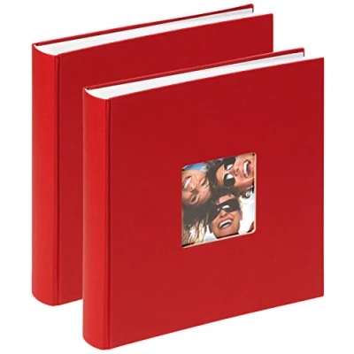 Image of walther Design Photo Album Red 30 x cm with Cover Cut Out, Double Pack, Fun FA 208 RD