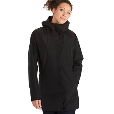 Image of Marmot Wm&#039;s Essential Jacket Waterproof Gore Tex Jacket, Lightweight Rain Windproof Raincoat, Breathable Windbreaker, Ideal City Parka Arctic Navy, M
