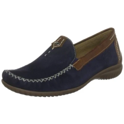 Image of Gabor Women&#039;s California Nubuck Navy/Copper Ballet 46.090.46 7 UK