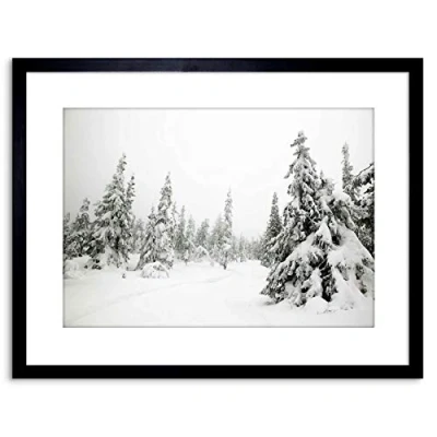 Image of Wee Blue Coo PHOTO LANDSCAPE WINTER SCENE SNOW FOREST TREES FRAMED PRINT F97X5584
