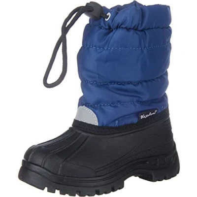 Image of Playshoes GmbH Winter Bootie, unisex child Warm Lining Mid Calf Boots, Blue (Navy), 10.5 UK (28/29 EU)