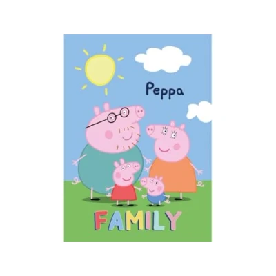 Image of BrandMac Peppa Pig Family Kids Polyester Polar Fleece Blanket 100x140 cm