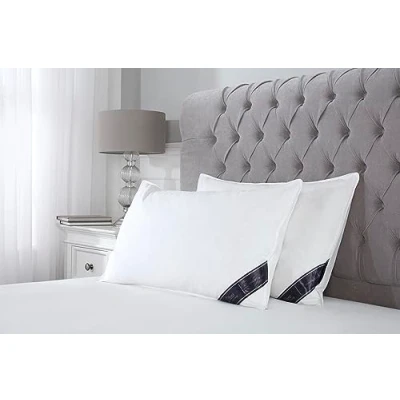 Image of Littens Luxury Duck Feather &amp; Down Pair Pillows, 15% Down, 230TC 100% Proof Cotton Casing, Anti Dust Mite