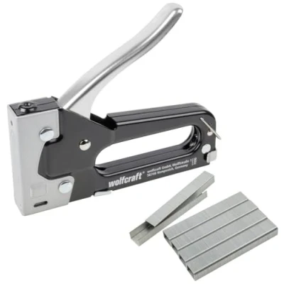 Image of wolfcraft Tacocraft 6 Hand Stapler Set, 1001 pcs. I 7090000 for numerous tasks in the household and hobbies
