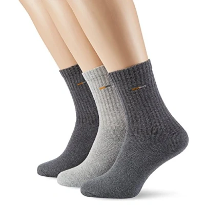 Image of Camano Men&#039;s Sports Socks Basic, Grey (grey 10), 9 11 UK, Pack of 3