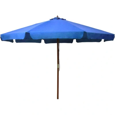 Image of vidaXL Garden Parasol with Wooden Pole 330 cm Azure