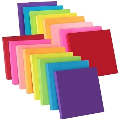 Image of ZCZN 8 Assorted Colour Sticky Notes, 76 x mm,100 Sheets/Pad Self Notes,16 Pads