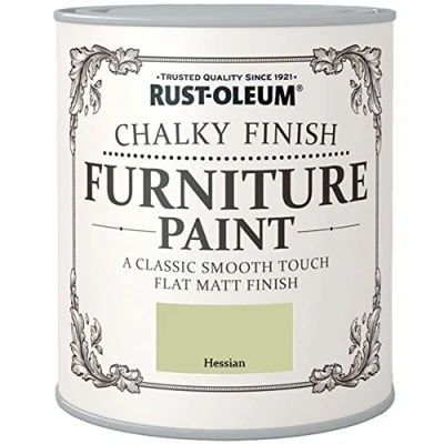 Image of Rust Oleum Chalk Chalky Furniture Paint Hessian 125ML
