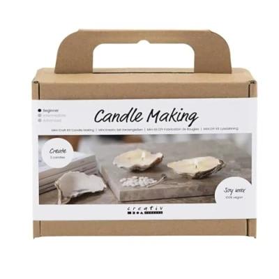 Image of CREATIVE Mini Craft Kit Candle Making, Off White, Soy Candles, 1 Pack, Mulricolour