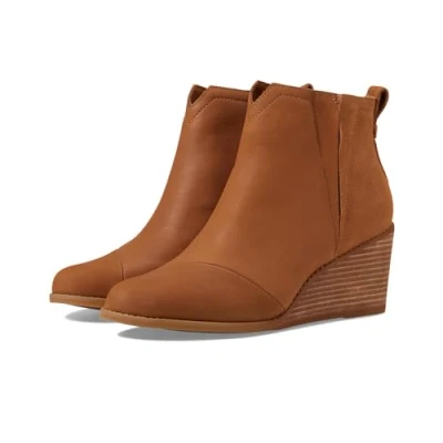 Image of TOMS Women&#039;s Clare Ankle Boot, Tan Leather/Suede, 3 UK