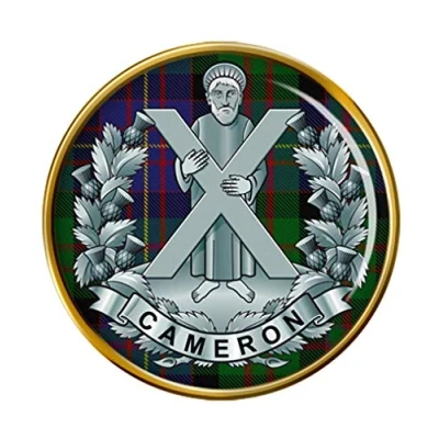 Image of Queen&#039;s Own Cameron Highlanders, British Army Pin Badge
