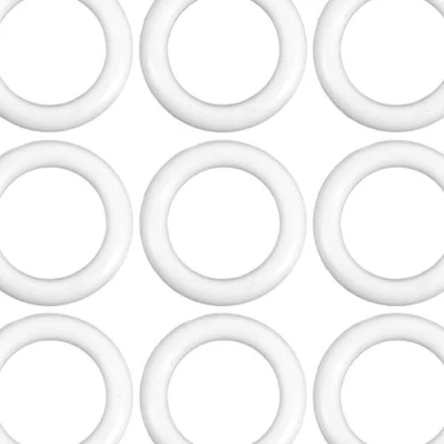 Image of 50x Roman Blind Rings 15mm Inner Diameter Strong White Sew In Drapery Eyelet Hoops
