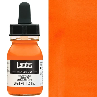 Image of Liquitex 4260720 Liquid Professional Acrylic Paints Ink, 30 ml, Highly Pigmented Airbrush Paint, Light Orange