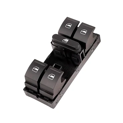 Image of 1K4959857B Switch, window winder ORIGEN ORG50202 Left Front VOLKSWAGEN: Polo V Hatchback, GOLF 5, 6, SEAT: Ibiza 4, Leon II Hatchback