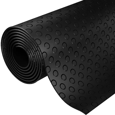 Image of 5m x 0.5m Coin Rubber Anti Slip Garage Matting Flooring Roll 3mm Thick 500cm 50cm Floor Mat