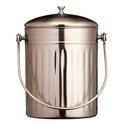 Image of KitchenCraft Stainless Steel Compost Bin