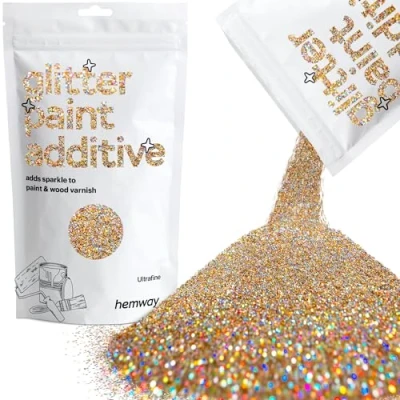 Image of Glitter Paint for Walls Gold Silver Holographic Additive Emulsion Latex Acrylic Sparkles Ultrafine Interior Painting 100g / 3.5oz