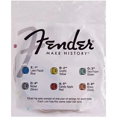 Image of Fender 80/20 Bronze Acoustic Strings, Ball End, 70XL .010 .048 Gauges, (6)