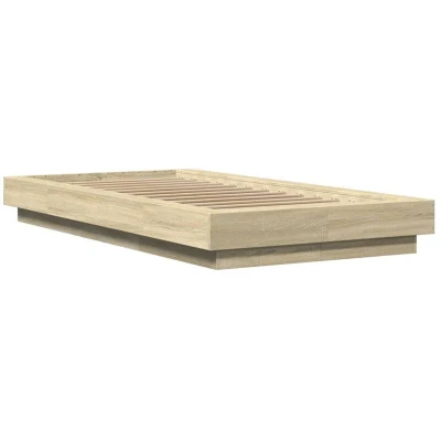 Image of vidaXL Bed Frame without Mattress Sonoma Oak 90x190 cm Single