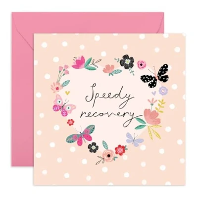 Image of Central 23 Feel Better Soon Cards And Envelope Get Well 8 Speedy Recovery Him Her Floral Greeting Card For Girl Friends Encouragement Men Women Comes With Stickers