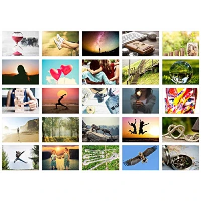 Image of Set of 50 Premium Postcards Motivational Cards Communication Training / Conversation Games Coaching Tools with Landscapes &amp; Nature German Language, 25 Postkarten