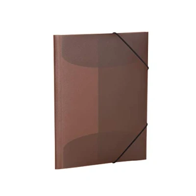 Image of HERMA Elastic Folder Translucent in Brown, A3, Sturdy Plastic, with 3 Inner Flaps, 1 Span